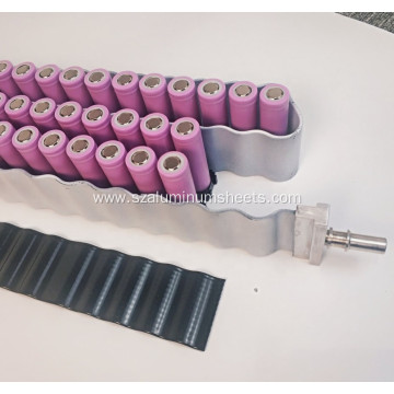 Aluminum snake cooling channel pipe for battery